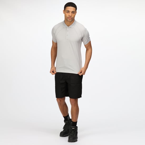 Regatta Hardwear Herren Coolweave Kurzarm Polo Shirt (Silbergrau) - Image 4