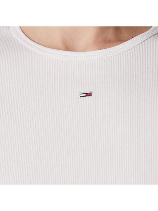 T-Shirt Tommy Jeans Damen Essential Cotelé - Image 3