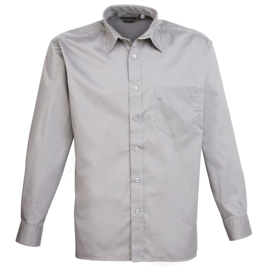 Premier - "Premier" Formelles Hemd für Herren Langärmlig (Silber) - Image 1