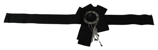 Dolce & Gabbana Damen Schwarze Kristallbrosche Breiter Wai SATORIA Gürtel - Image 4