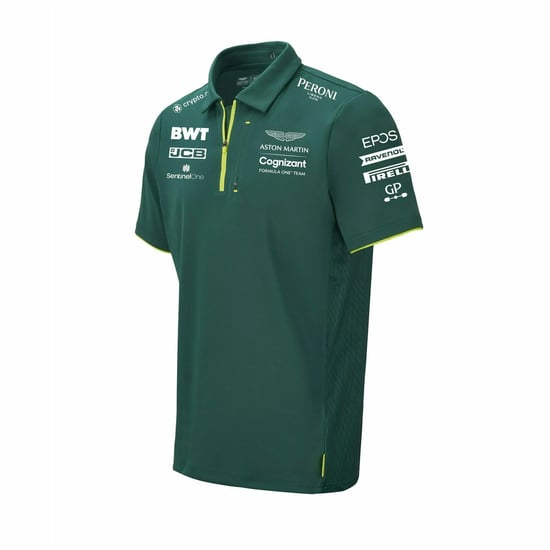 Aston Martin Cognizant F1 Official Team Mens Green Polo Shirt