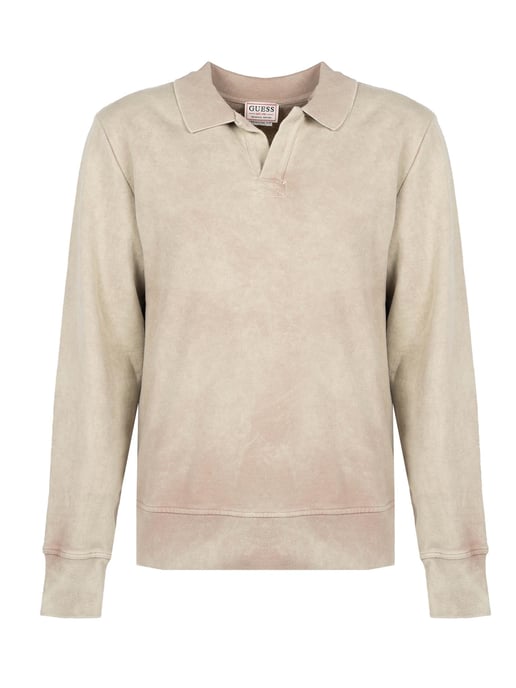 Guess Sweatshirt Polo-Kragen Herren Beige - Image 1