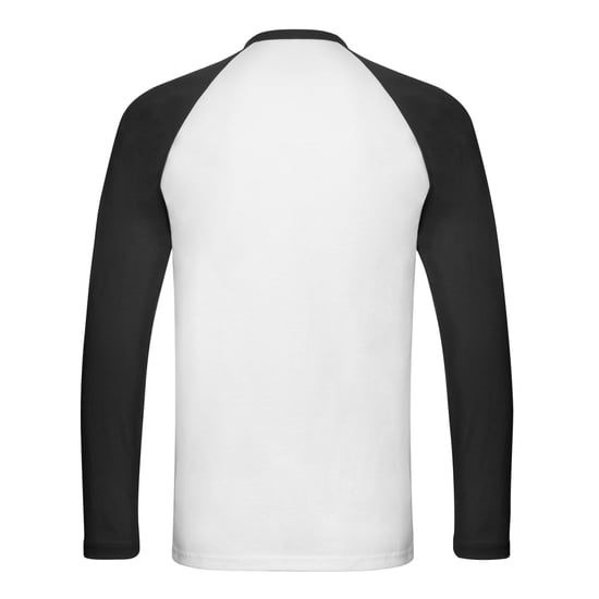 Fruit of the Loom - T-Shirt für Herren - Baseball Langärmlig (Weiß/Schwarz) - Image 2