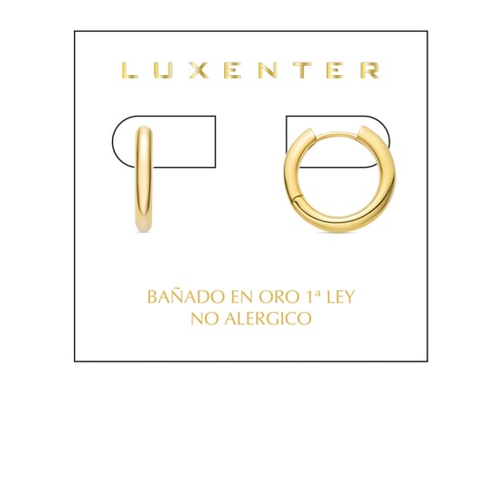 Luxenter Kuye earrings with shiny zirconia finished in 18K yellow gold