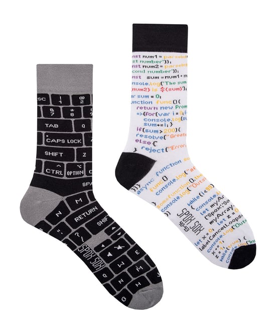 SPOX SOX - Herren & Damen Mismatched Novelty Odd Socks - IT Developer - Image 1