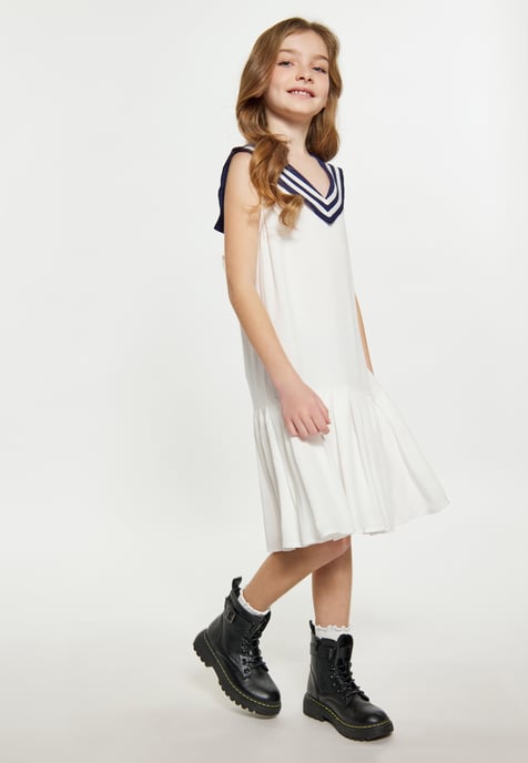 Dreimaster Kleid Mädchen (Kids) Wollweiß - Image 3