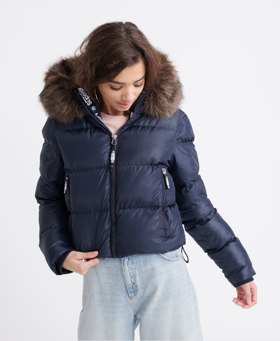 Superdry Sport Puffer Borg Crop Jacket