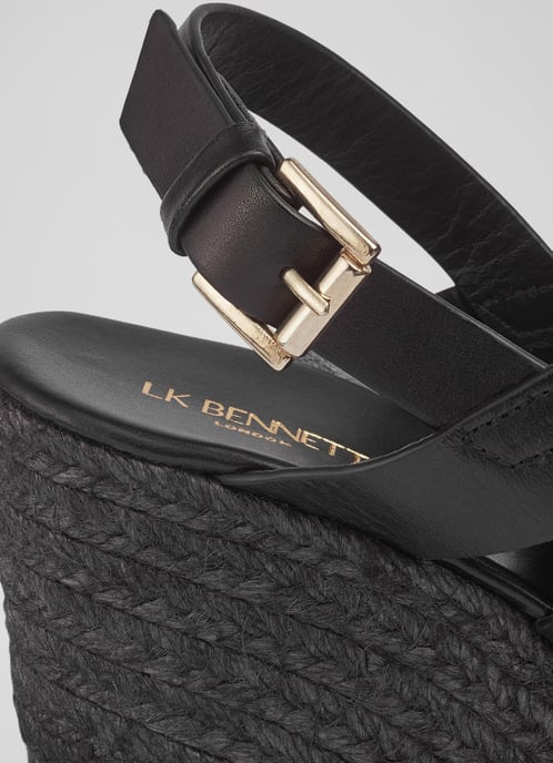 LK Bennett Solice Casual Sandals, Black