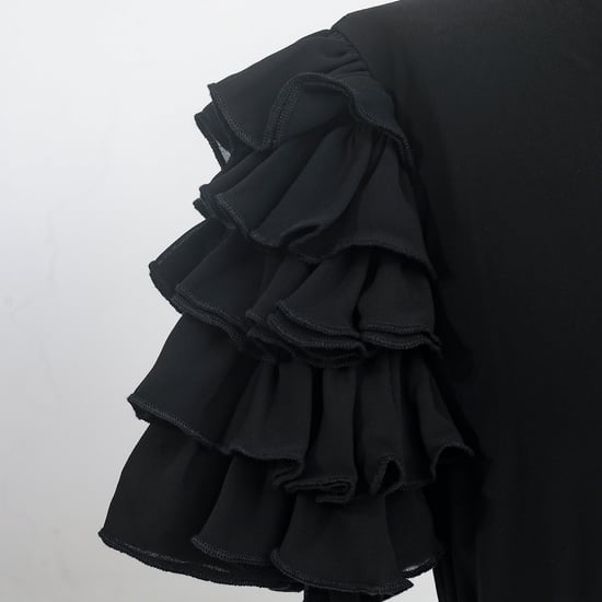 Schulterlanges Kleid mit Rüschen - Image 6