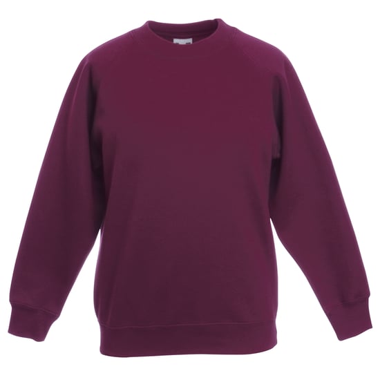 Fruit Of The Loom Kinder Unisex Raglan Ärmel Sweatshirt (2er Pack) (Burgund) - Image 1