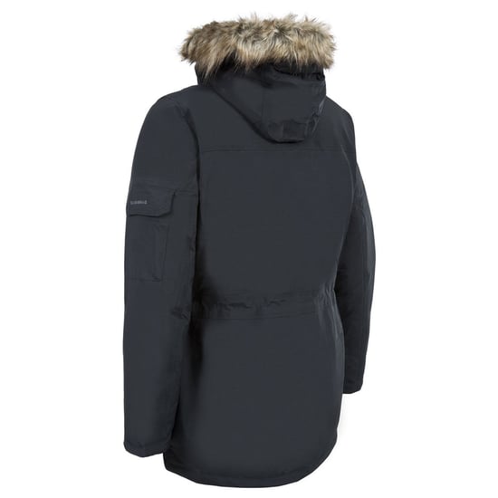 Trespass Mens Highland Waterproof Parka Jacket (Black)