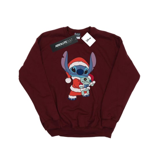 Disney Womens/Ladies Lilo And Stitch Stitch Christmas Sweatshirt (Burgundy)