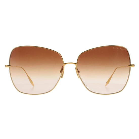Dita Cat Eye Womens Yellow Gold Dark Brown to Clear Gradient Zazoe