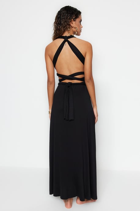 Trendyol Femmes Col en V Changement maxi Robe - Image 6