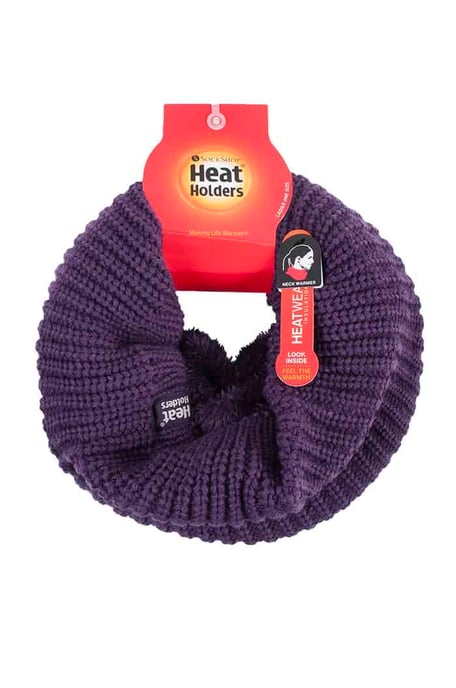 Ladies Thick Winter Warm Fleece gefüttert Chunky Knit Thermal Neck Warmer - Image 2