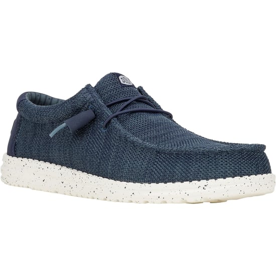 HEYDUDE Wally Stretch Mesh Polyester Herren Marine Bootsschuhe - Image 1