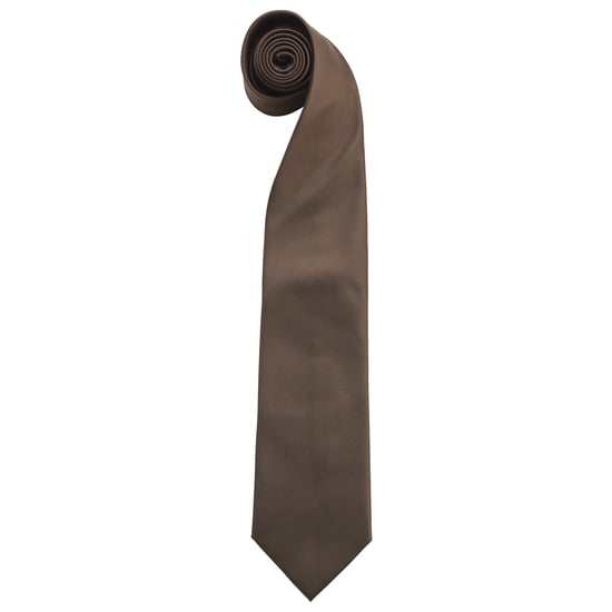 Premier Mens “Colours” Plain Fashion / Business Tie (Brown)