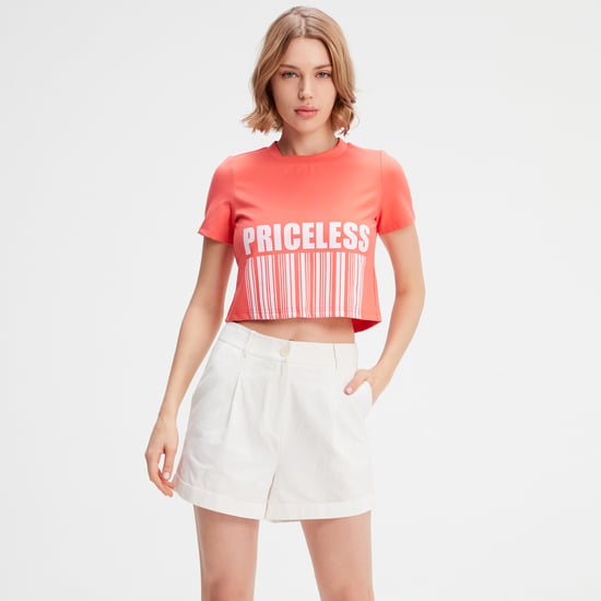 Typo-Druck Crop-T-Shirt - Image 3