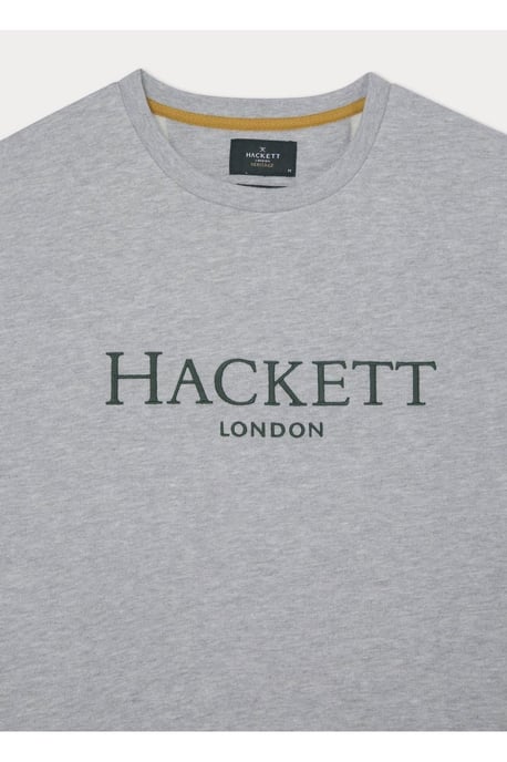 Heritage Hackett Logo Crew Sweat Grey Marl