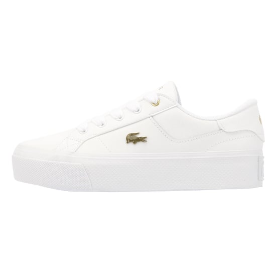 Lacoste Ziane Platform Leder Damen Weiße Turnschuhe - Image 6