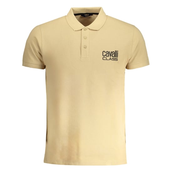 Cavalli Class Bold Logo Beige Polo Shirt