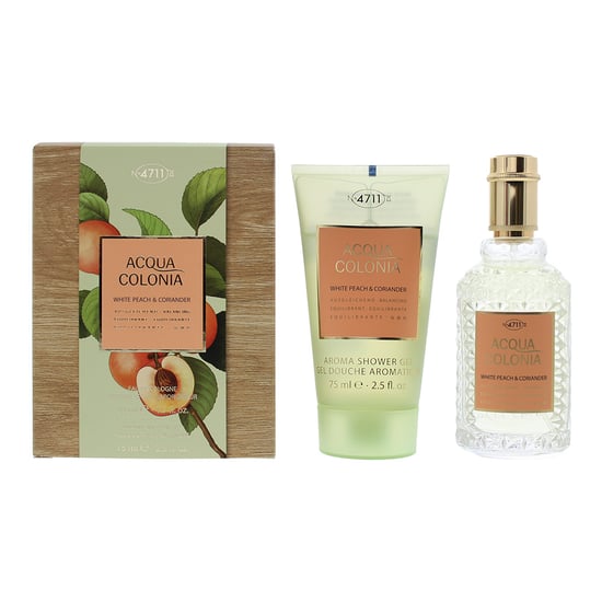 4711 Acqua Colonia White Peach & Coriander Gift Set Eau De Cologne 50ml & Shower Gel 75ml