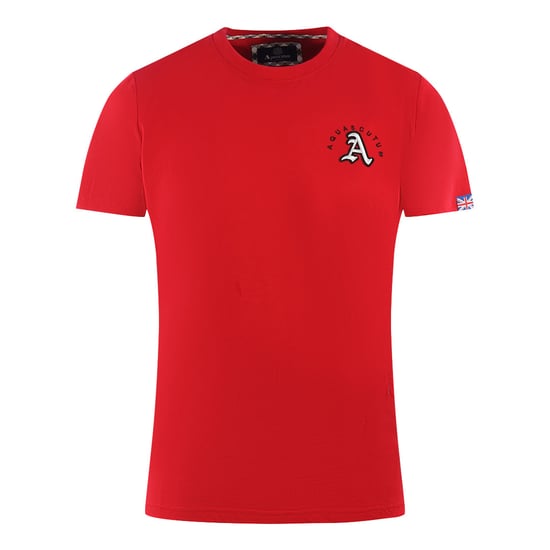 Aquascutum London Gesticktes A-Logo Rotes T-Shirt - Image 1