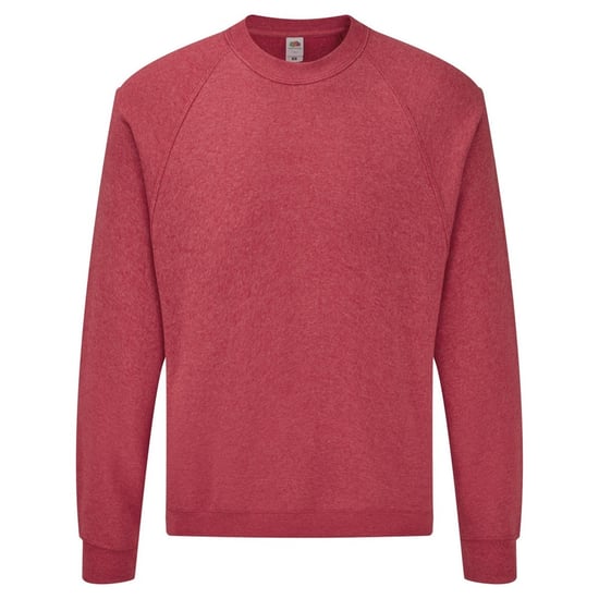 Fruit Of The Loom Herren Raglan-Ärmel Belcoro® Sweatshirt (Heather Red) - Image 1