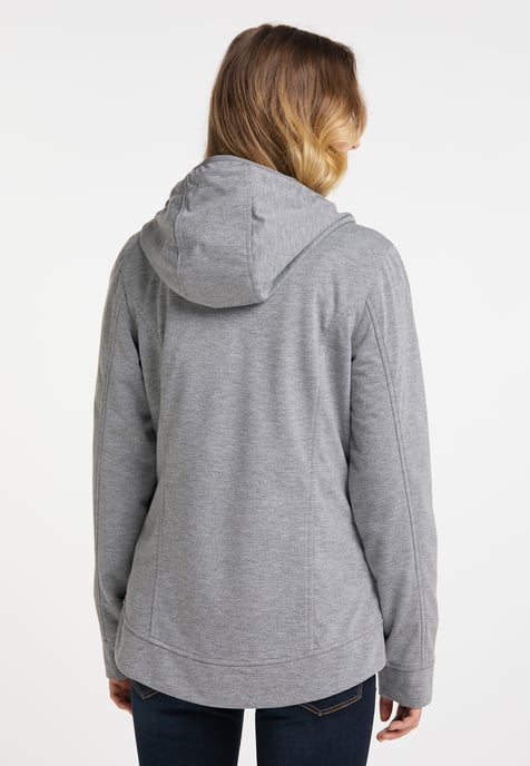 Schmuddelwedda Funktionsjacke Damen Grau Melange Hellgrün - Image 4