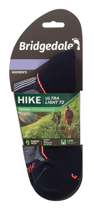Bridgedale - Womens Wandern Merino Low Socken - Navy / Candy - Image 2