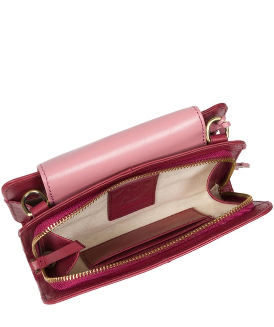 'Little Wonder' Orchid & Blush Leather Cross Body Clutch Bag
