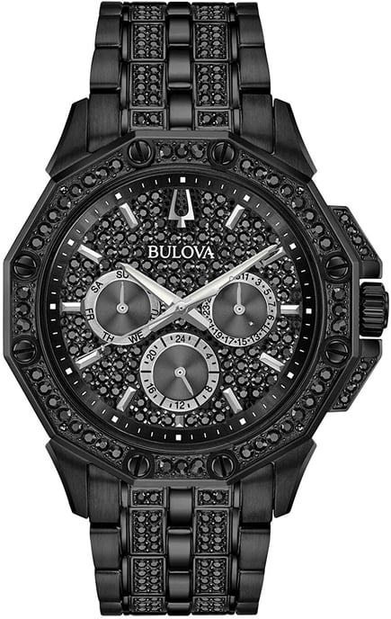 Bulova Crystal Octava Herren Uhr Schwarz 98C134 - Image 1
