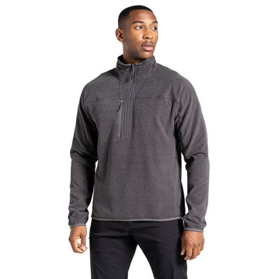 Craghoppers Mens gestrickt Hälfte Zip Fleece (Carbon Grey Marl) - Image 3