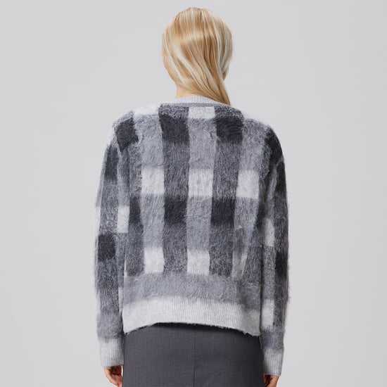 Strickjacke mit Karomuster - Image 5