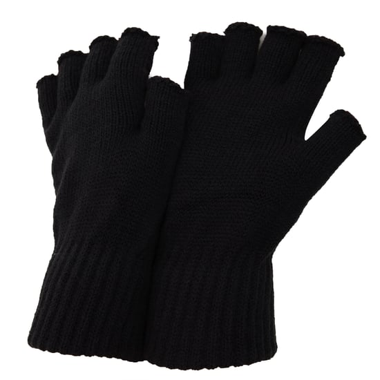FLOSO Herren Fingerlose Winterhandschuhe (Schwarz) - Image 1