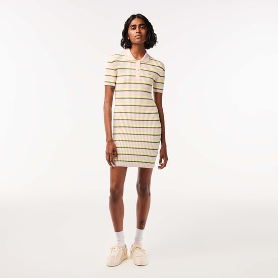 Women's Lacoste French Made Striped Polo Dress in Multi colour