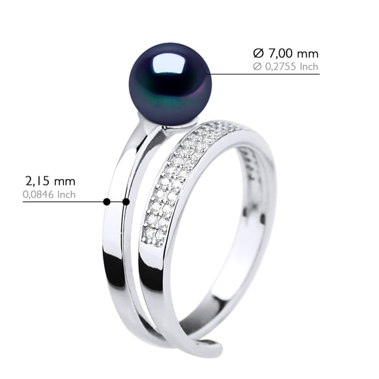 Ringschmuck - Echte Süßwasser-Zuchtperle, rund 8-9 mm - Image 2