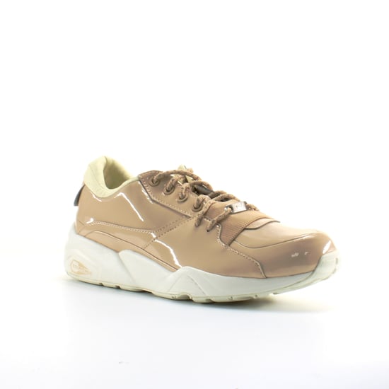 Puma Trinomic R698 Nude Patent Leather Womens Lace Up Trainers 362274 01