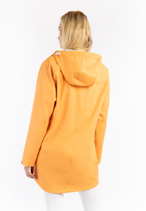 Schmuddelwedda Übergroßer Regenmantel Damen Pastellorange-280 - Image 5