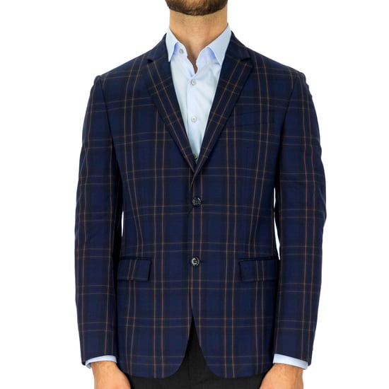 Calvin Klein Männer Tartan Blazer Blau - Image 1