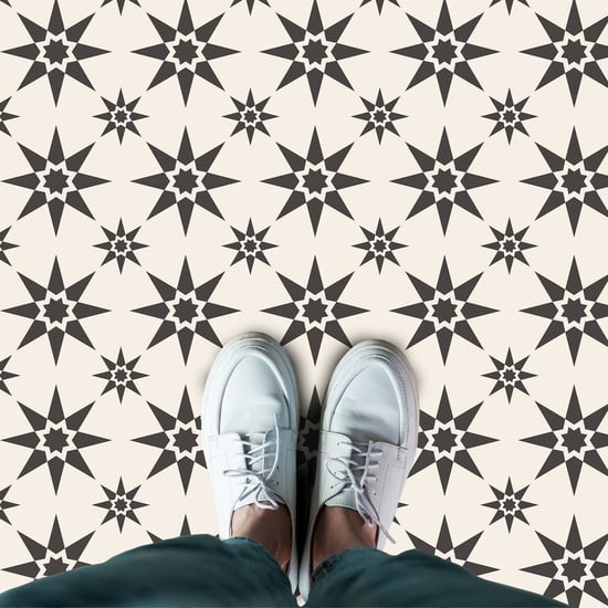 Alabaster and Pebble Granada Heritage Tiles Floor Stickers 120cm x 60 cm, Kitchen, Bathroom, Living room, Self-adhesive