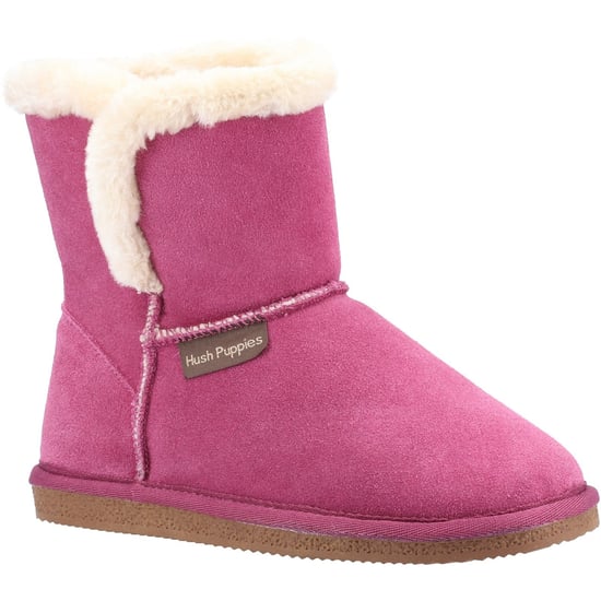 Hush Puppies Womens/Ladies Ashleigh Wildleder Slipper Stiefel (Rose) - Image 1