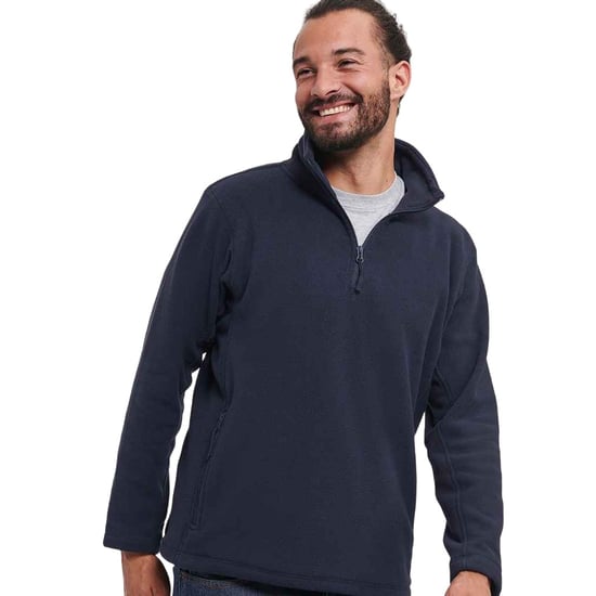 Russell - Fleece-Oberteil Reißverschluss für Herren - Für Außen (Dunkelblau) - Image 4