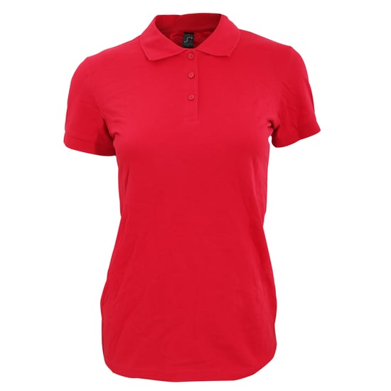 SOLS Womens/Ladies Perfect Pique Short Sleeve Polo Shirt (Rot) - Image 1