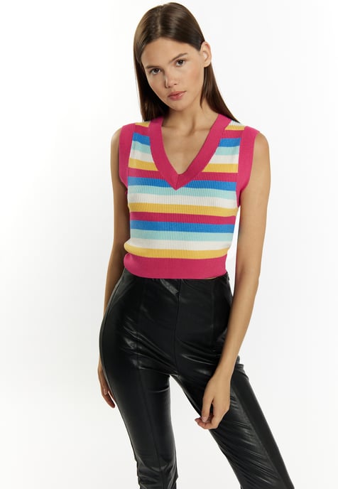 Mymo strickpullunder Damen Rosa Mehrfarbig - Image 3