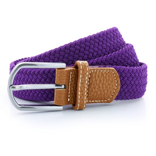 Asquith & Fox Herren Woven Braid Stretchgürtel (Lila) - Image 1