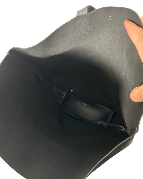 Saint Laurent Bold Shopper-Tasche aus schwarzem Kalbsleder - Image 5
