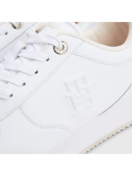 Tommy Hilfiger Sneakers, lässige Leder-Laufschuhe, Weiß - Image 3