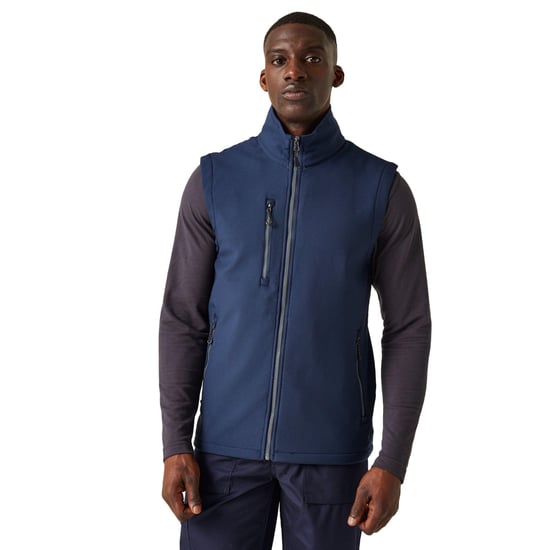 Regatta Mens Navigate Softshell 2 Layer Body Warmer (Navy/Seal Grey)
