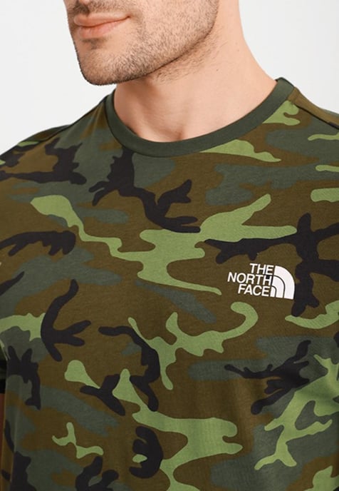 The North Face Mens T Shirt SS einfache Kuppel Tee Camo drucken - Image 3